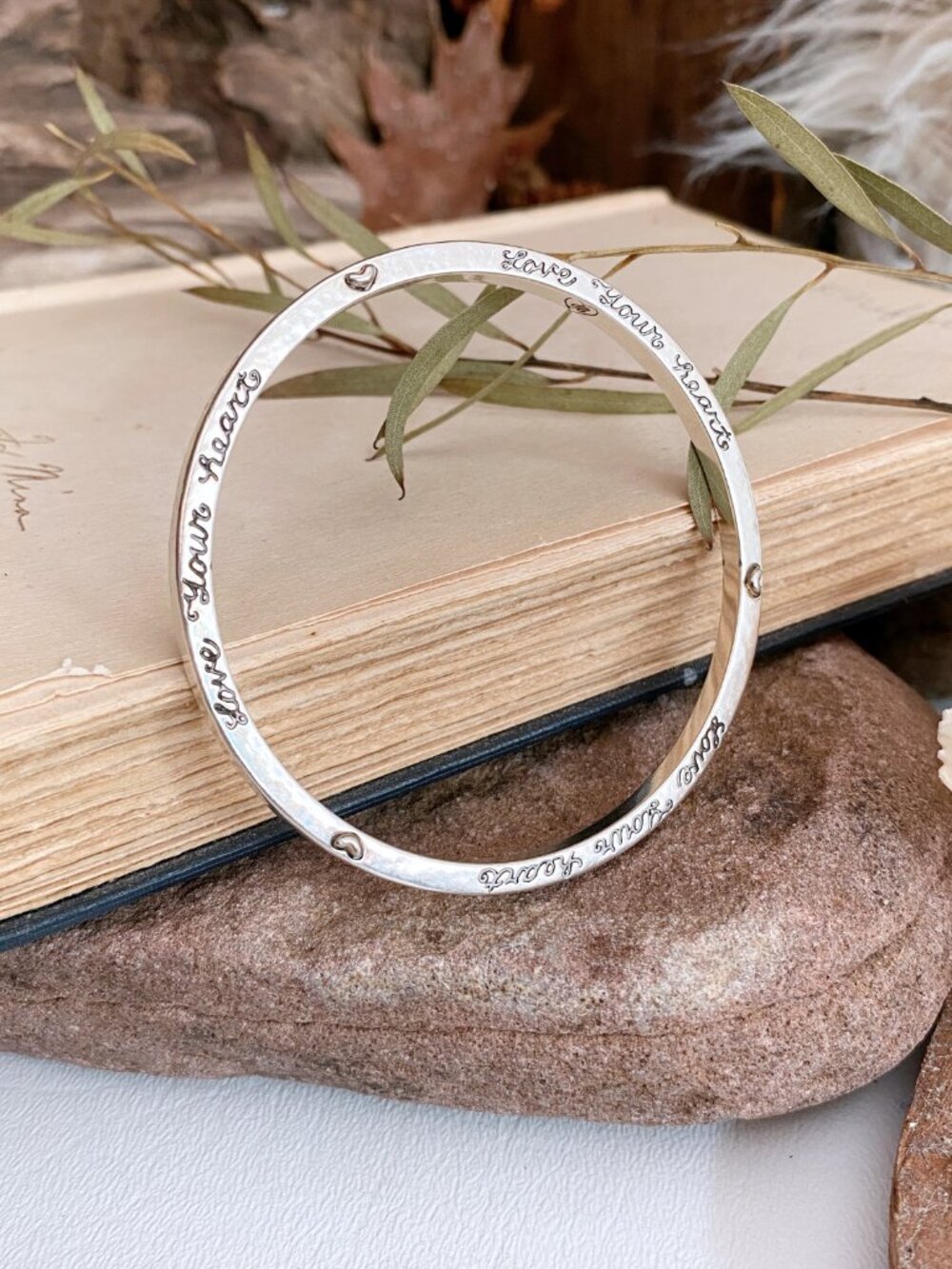 BRIGHTON "Love Your Heart" Silver Bangle
